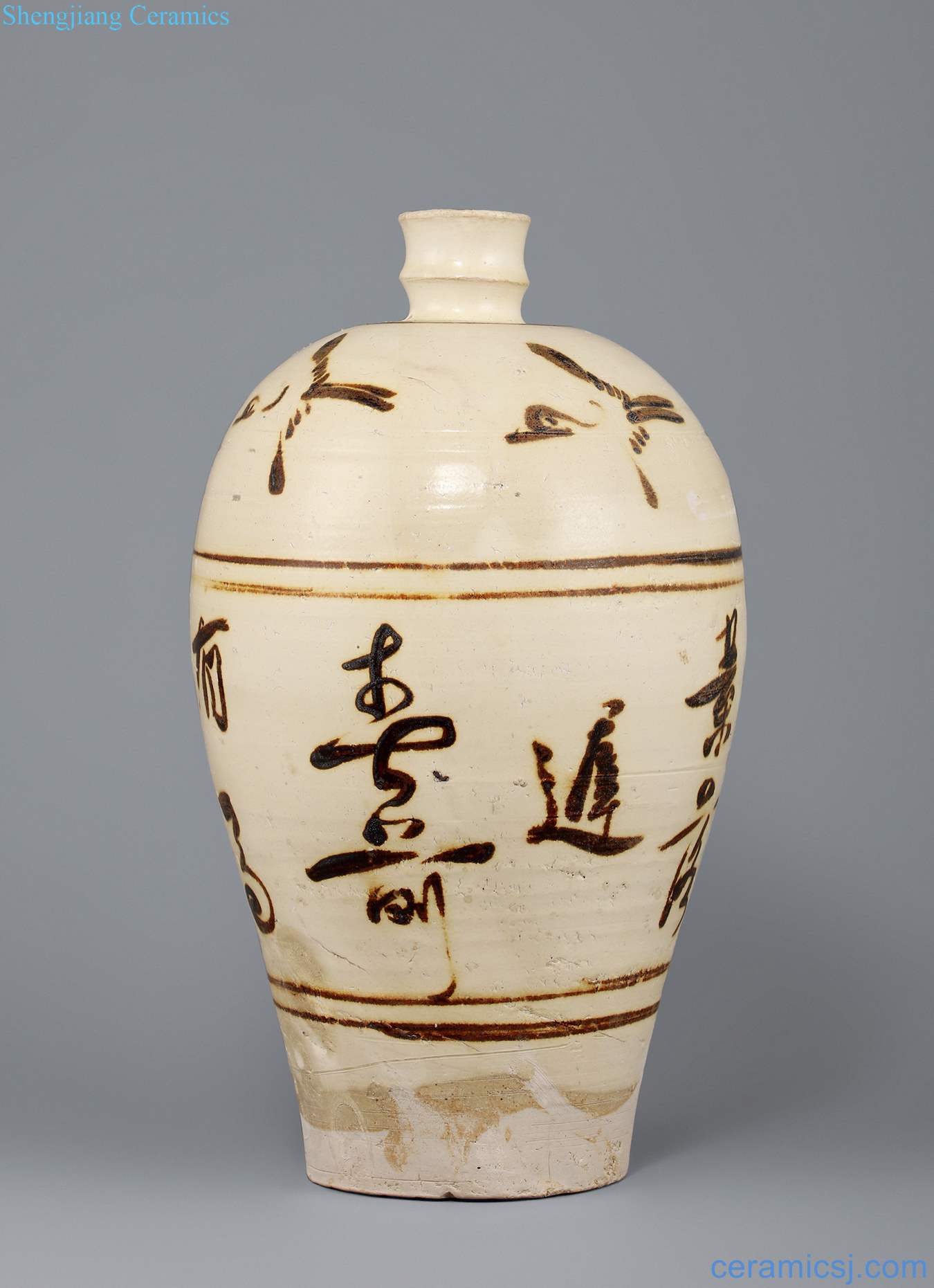 Yuan (1271-1368) magnetic state kiln craft poems mei bottles