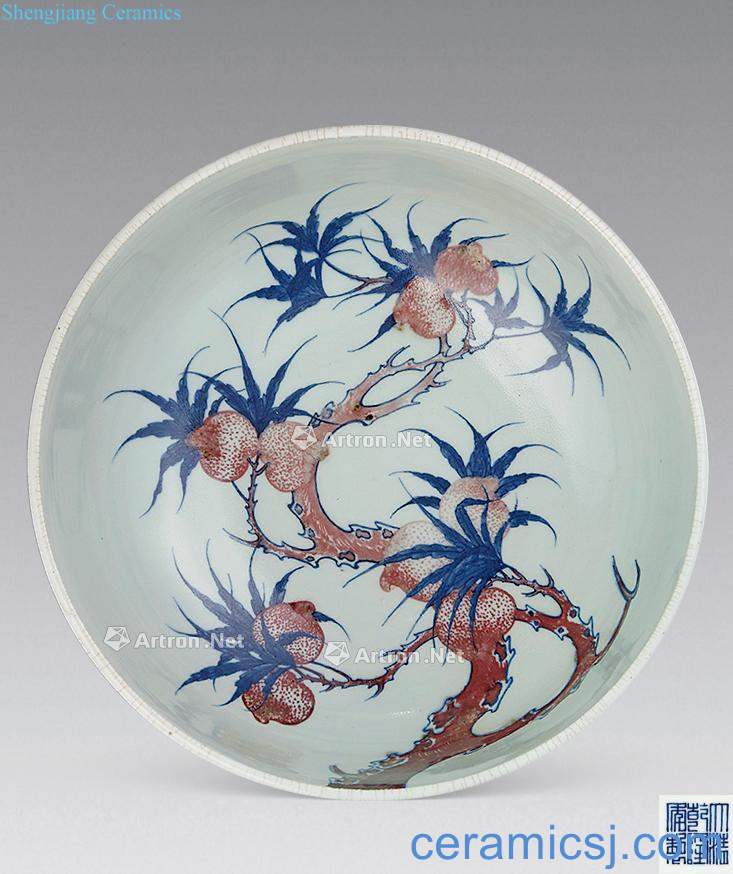 Qing dynasty blue-and-white youligong peach bowl