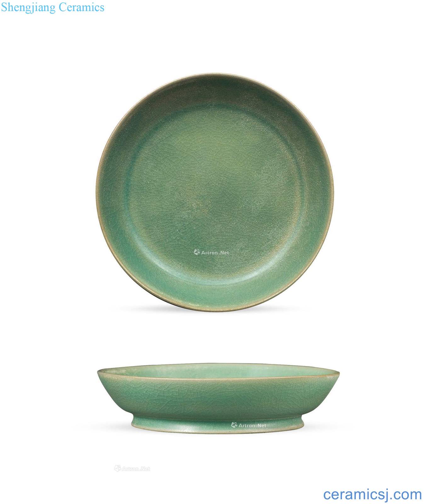 The song dynasty Your kiln green glaze plate
