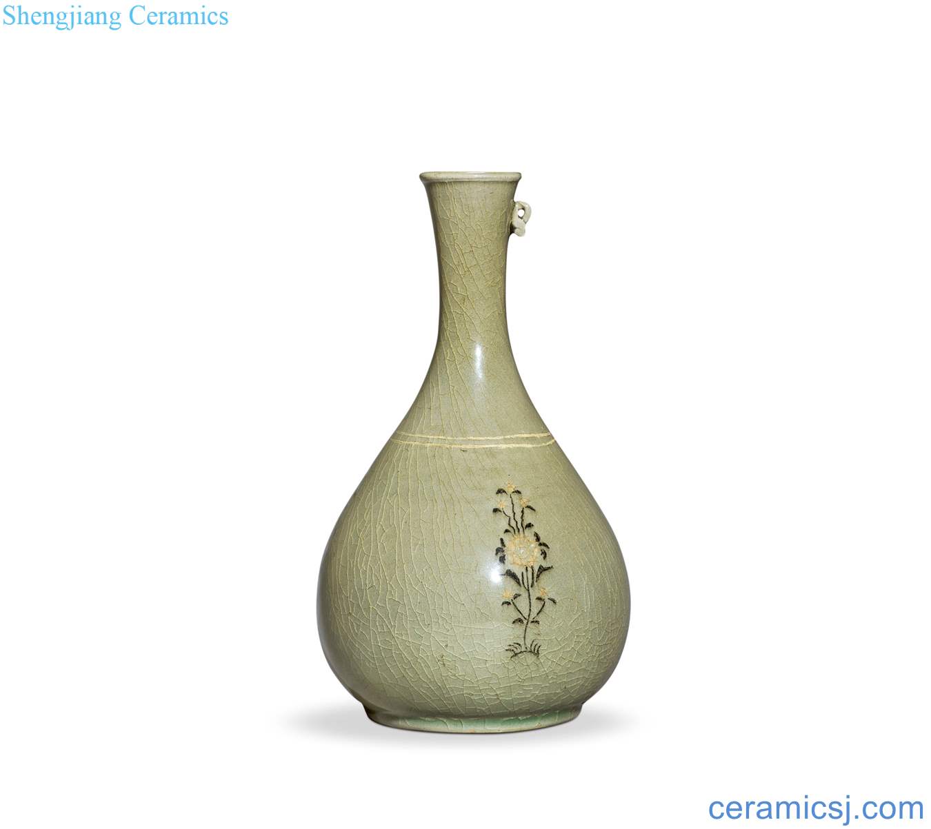 Koryo dynasty Green glaze paste vase