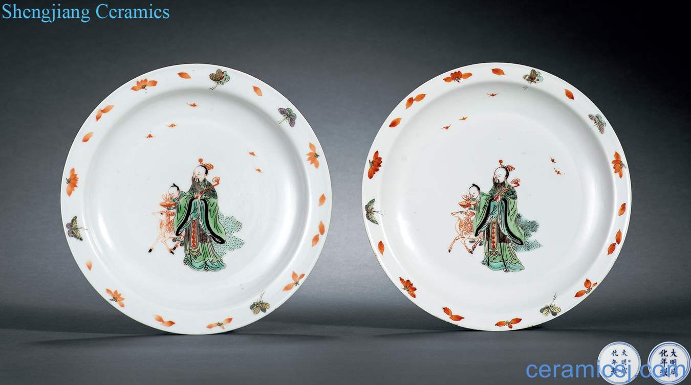 The qing emperor kangxi Colorful fairy lad plate (a)