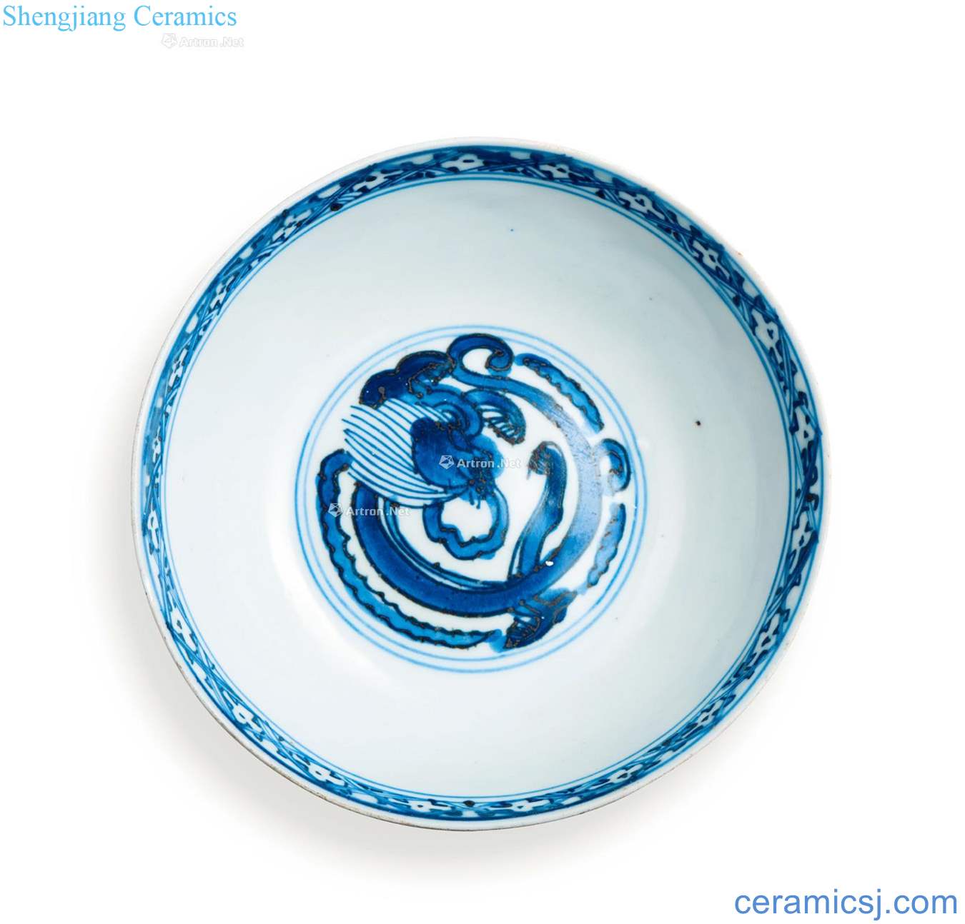 Ming wanli blue dragon grain dishes