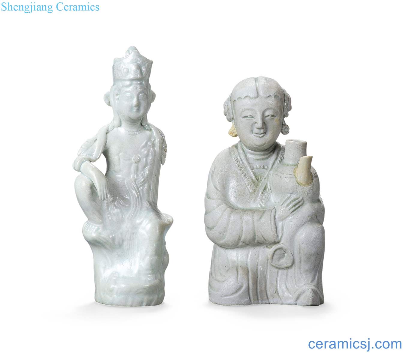 Song qing guanyin and green white glaze craft the lad