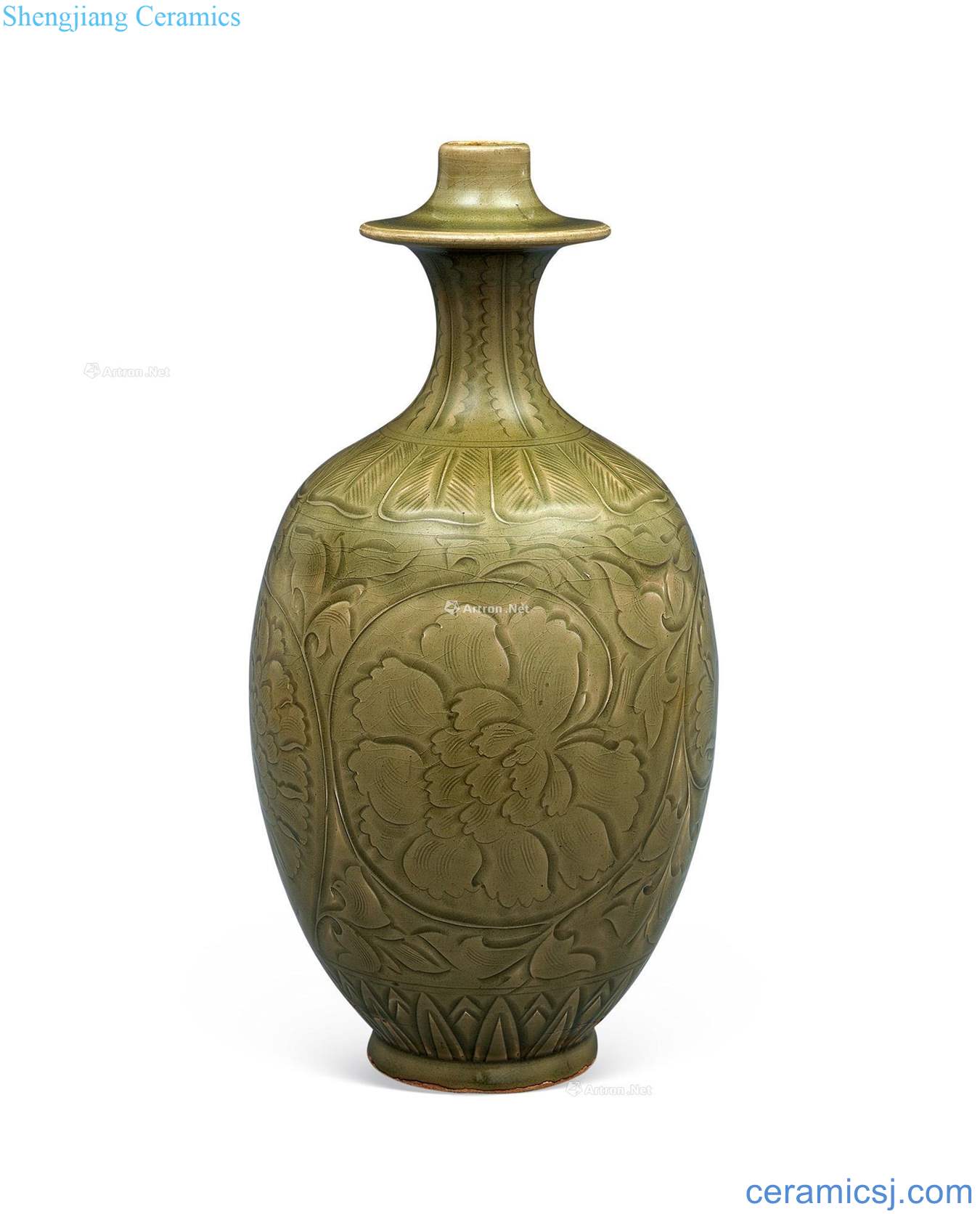 The song dynasty Yao state kiln hand-cut net bottles
