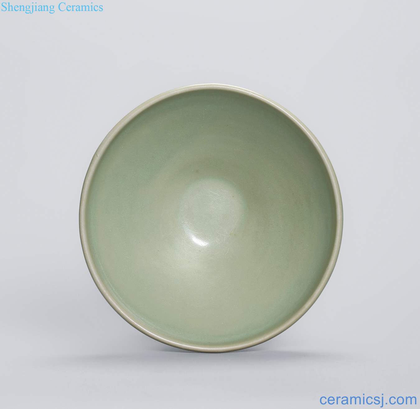 The five dynasties (907-960), yao state kiln green glaze the folding of the bowl