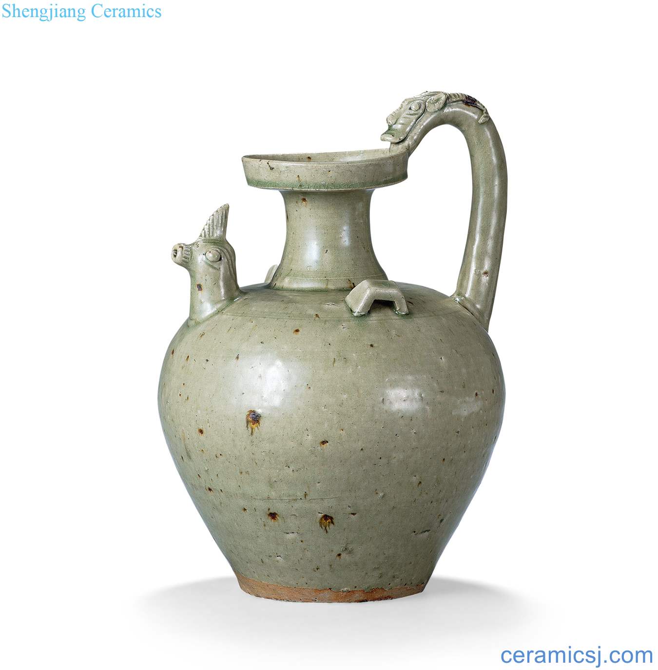 jin Green glaze tail of pot