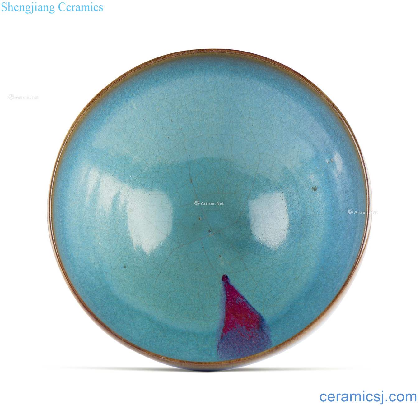 Song - gold - Sky blue glaze masterpieces purple bowl