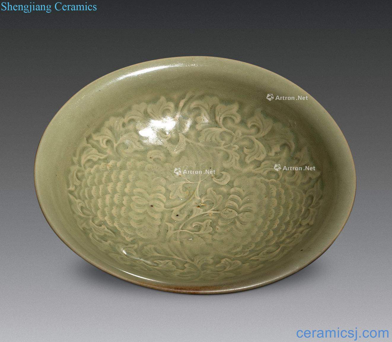Northern song dynasty yao state kiln printing peony grain big bowl