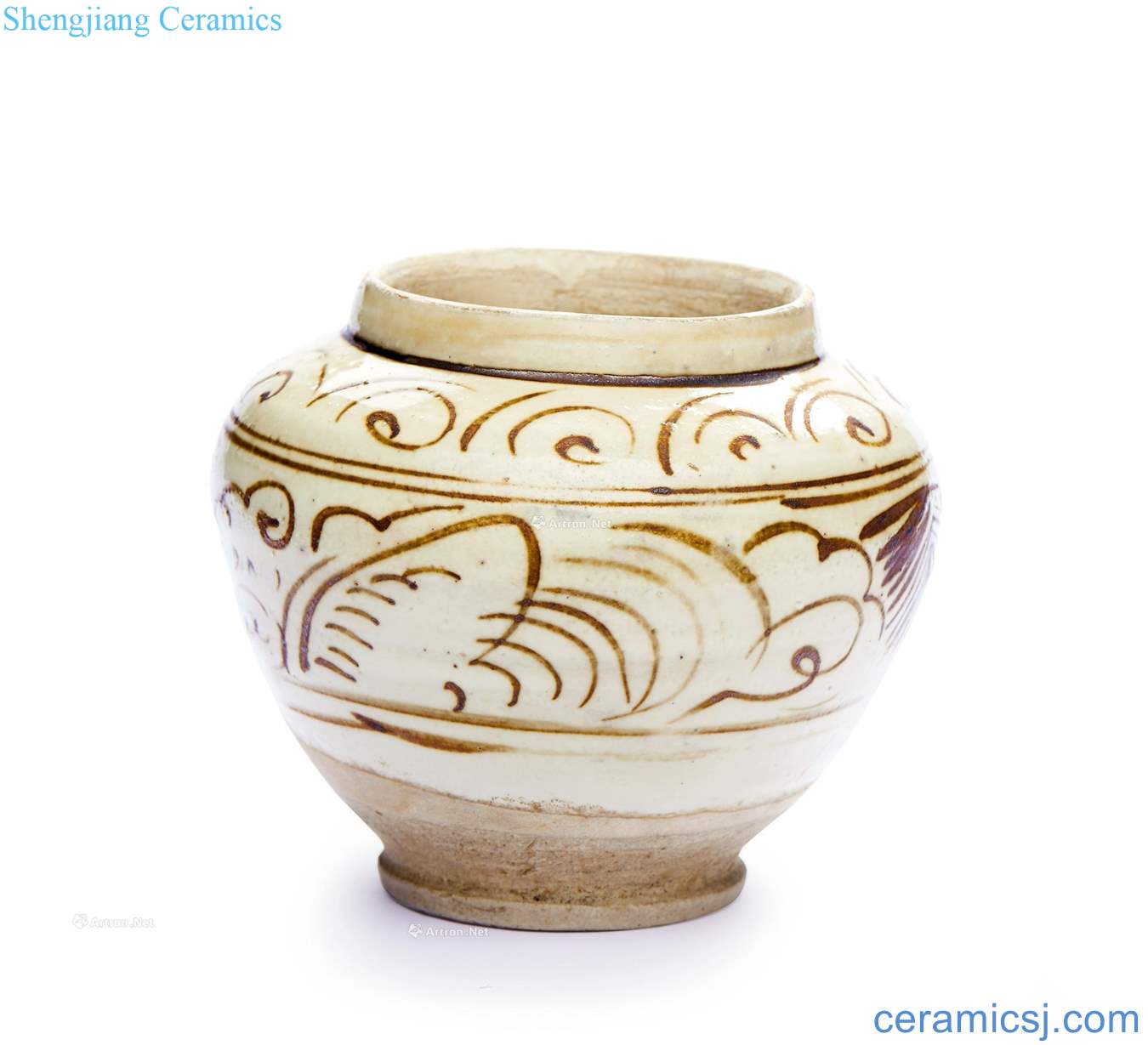 yuan Magnetic state kiln rust flower pot craft