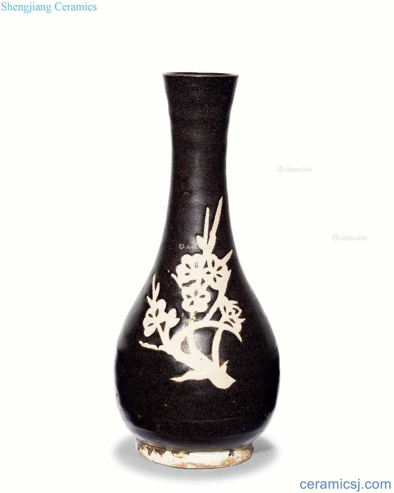 The southern song dynasty jizhou kiln carved flowers gall bladder