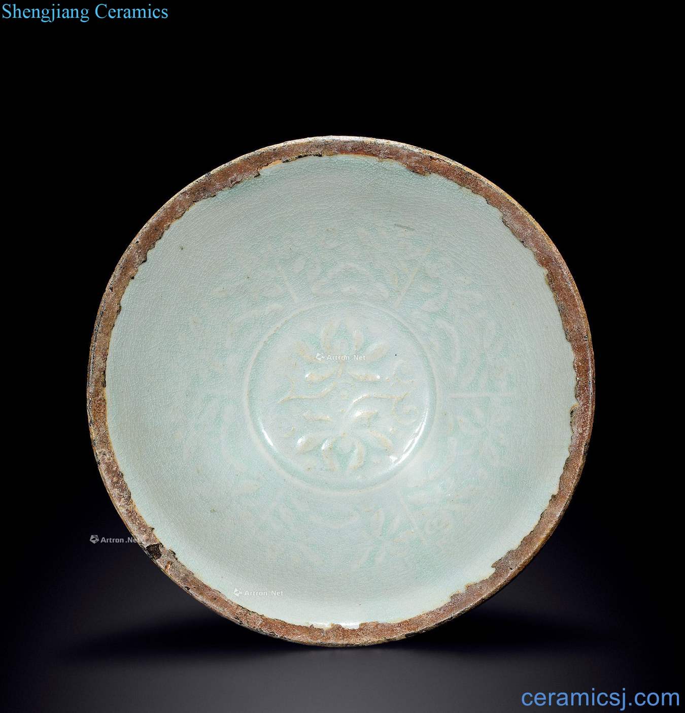 The southern song dynasty printed shadow blue bowl
