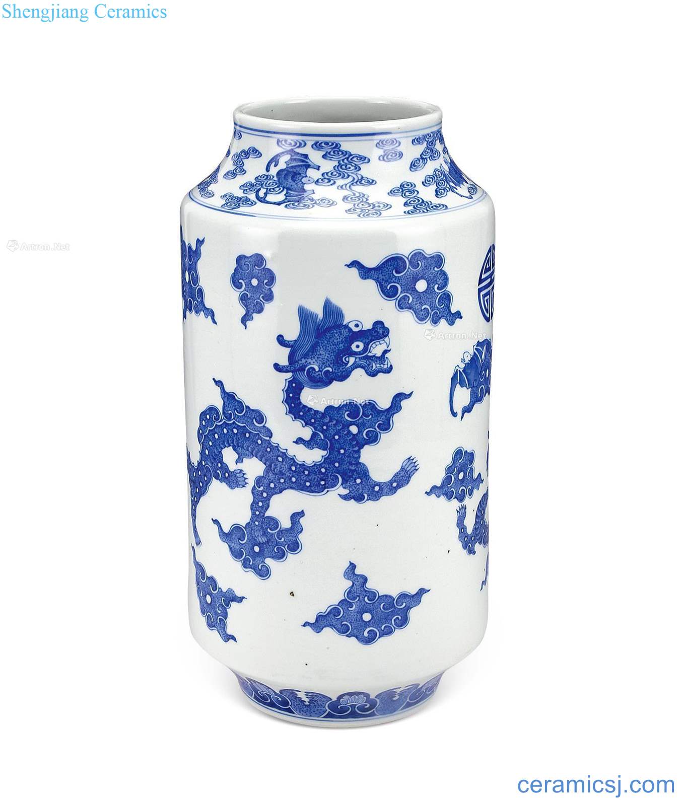 Qing dragon drum bottle