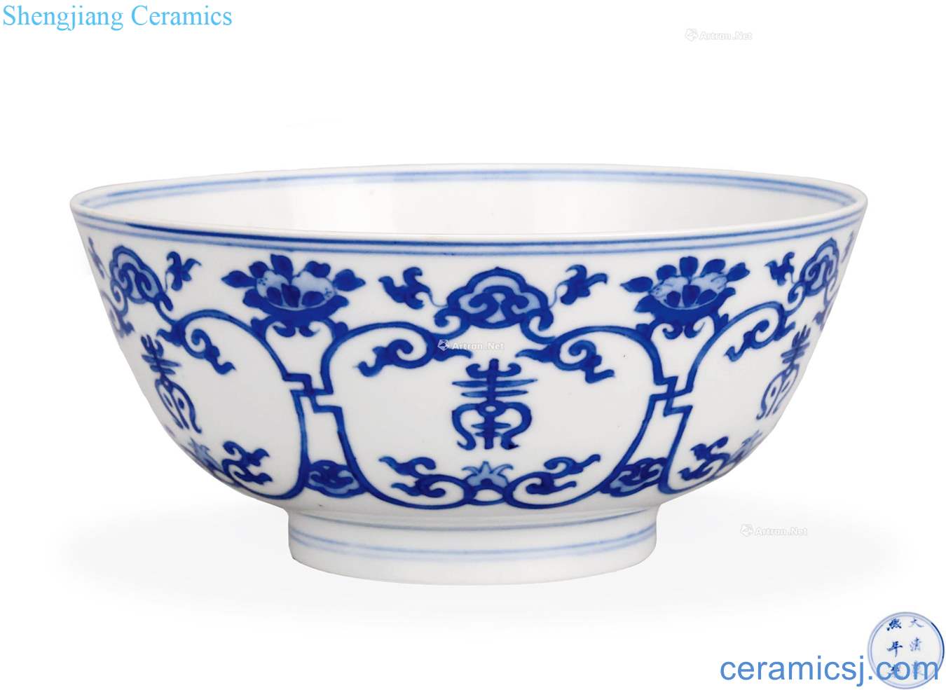 The qing emperor kangxi porcelain life of word green-splashed bowls