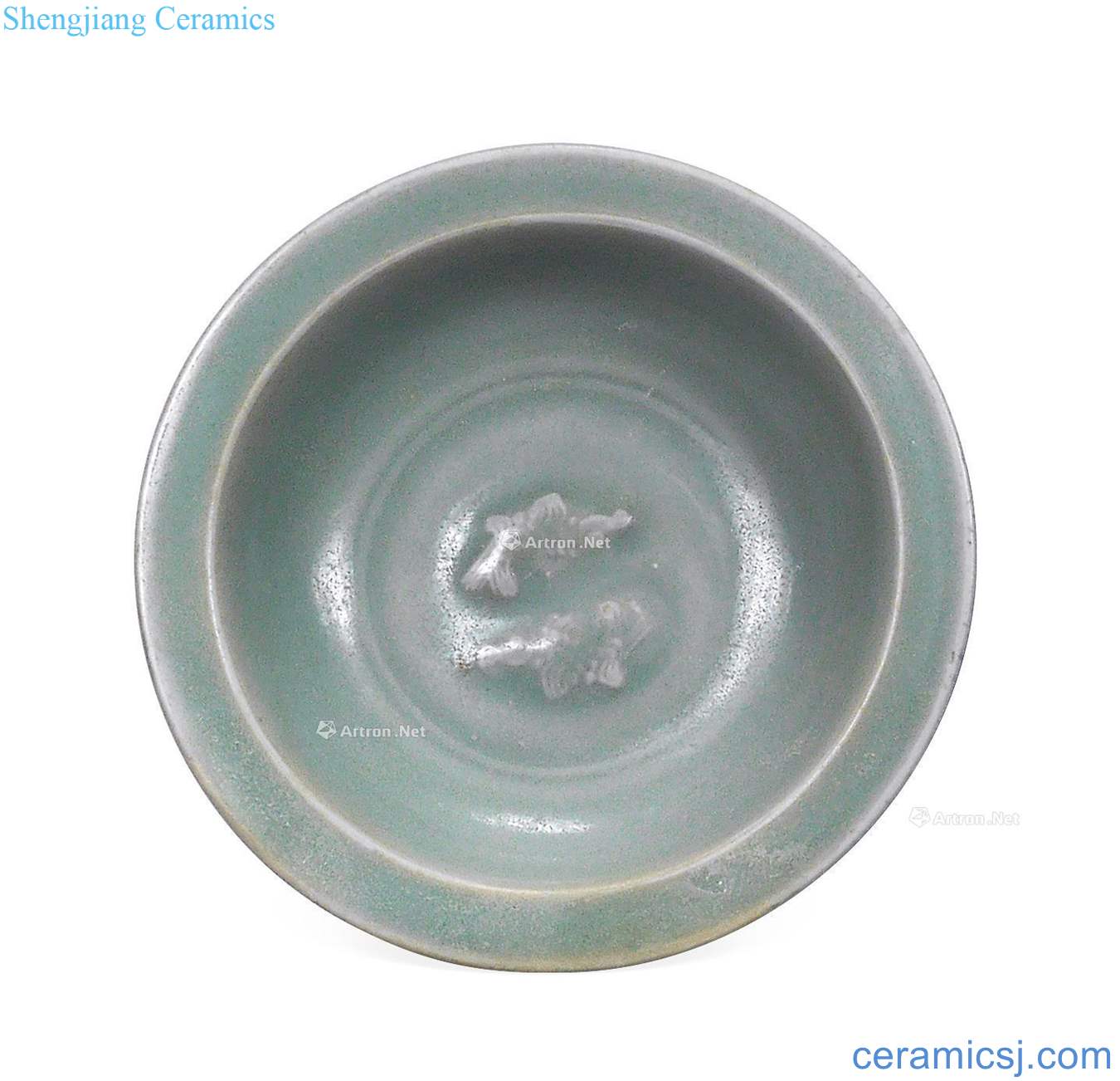 The song dynasty Longquan Pisces small dish