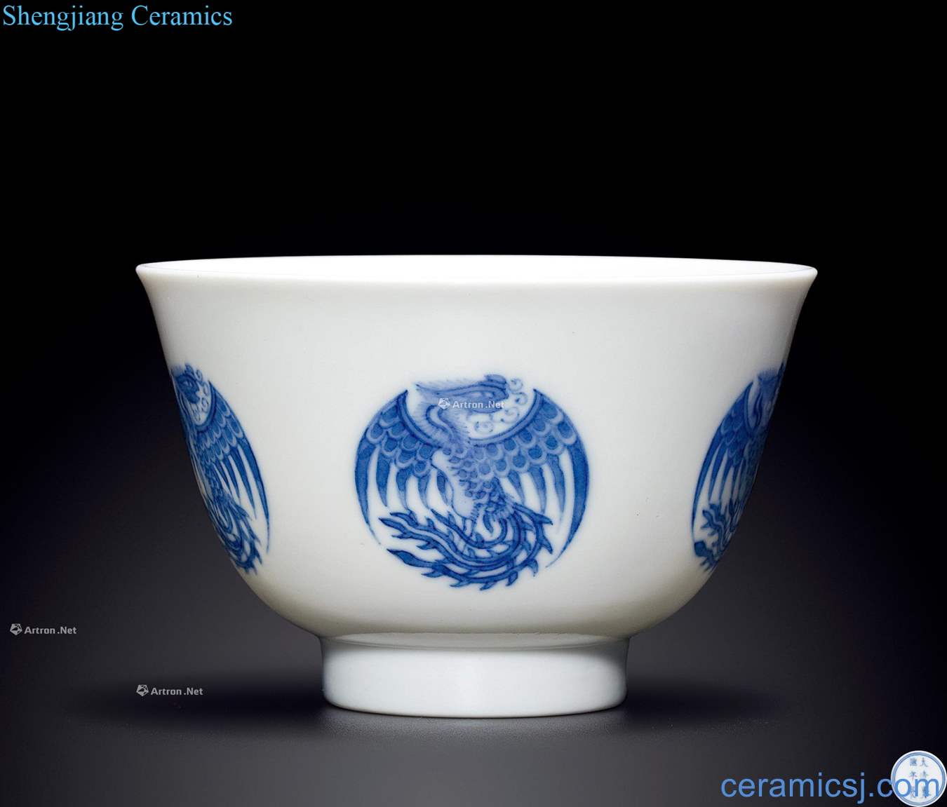 Kangxi in the qing dynasty blue and white chicken cup