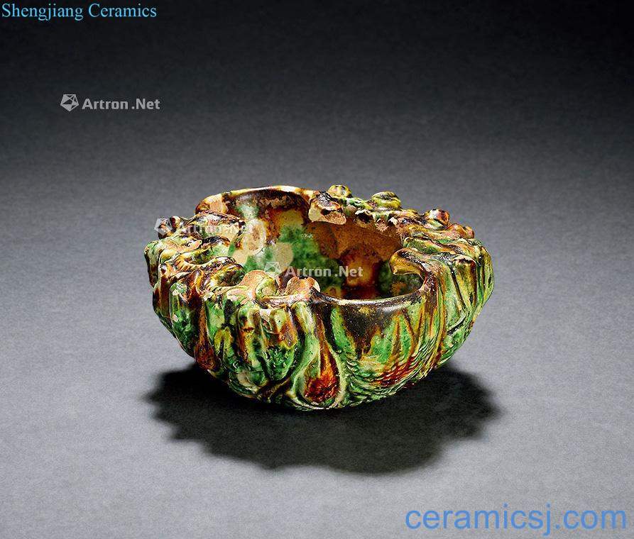 The tang dynasty Three-color convergent lotus shape small cup