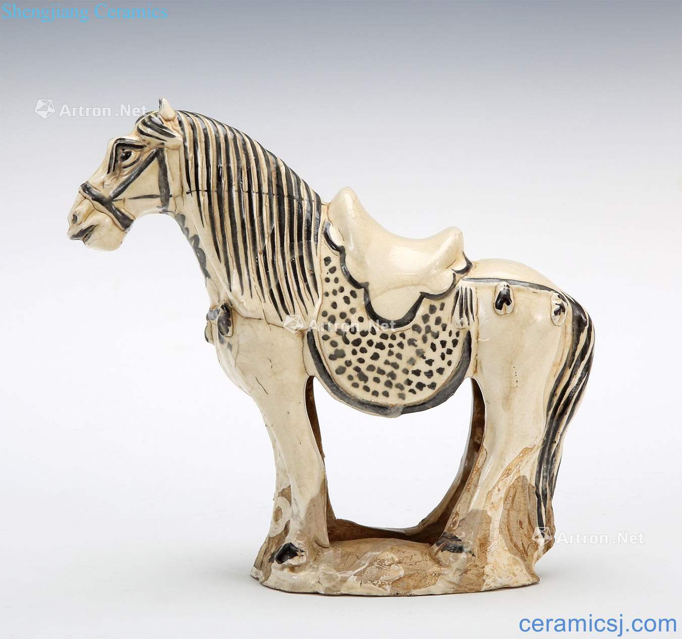 Song and yuan Magnetic state kiln craft horse