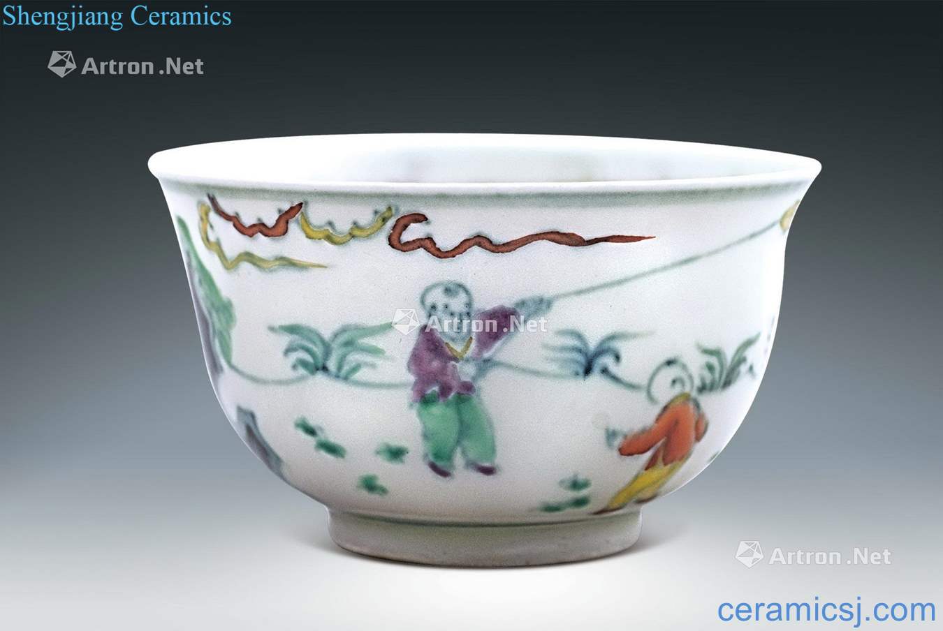 The qing emperor kangxi bucket color YingXiWen small bowl