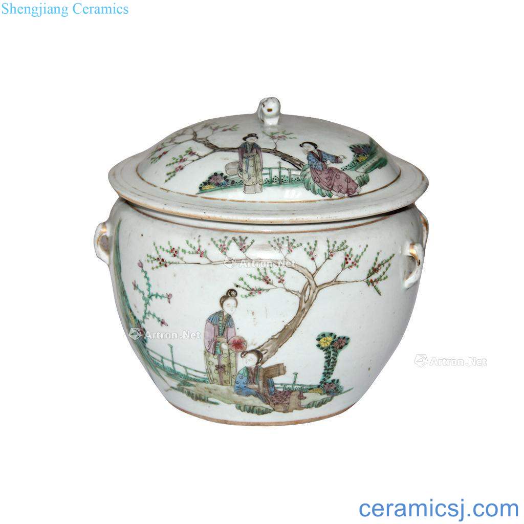 In the qing dynasty powder enamel pot