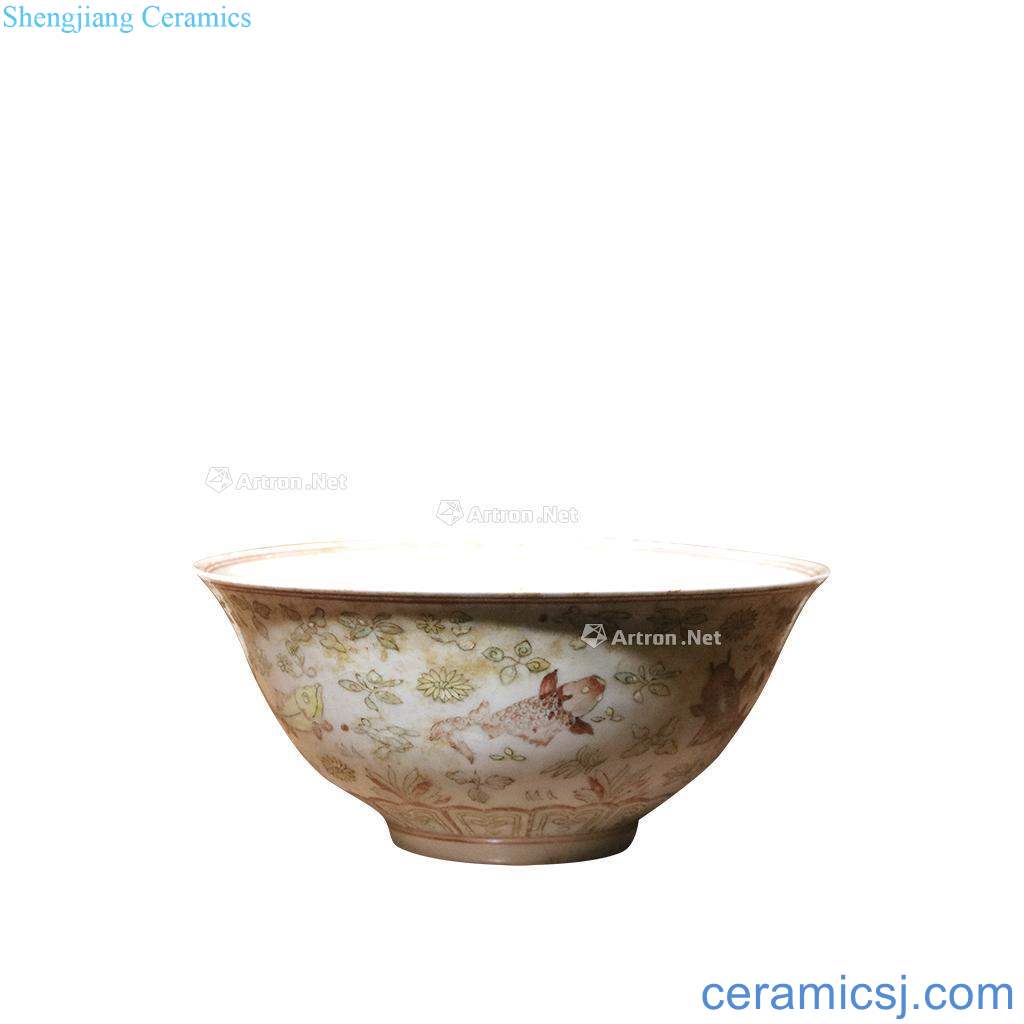 chenghua The colorful fish and algae green-splashed bowls