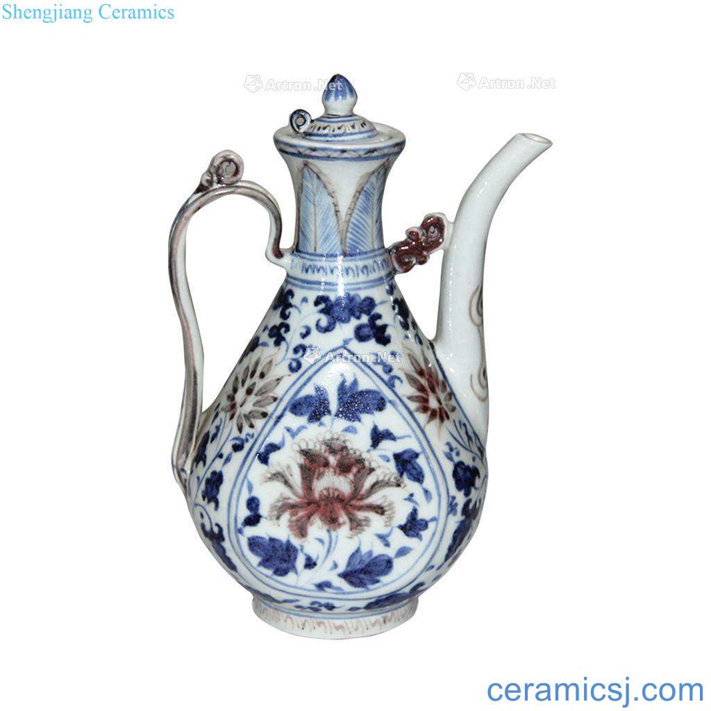 The yuan dynasty Blue and white youligong ewer