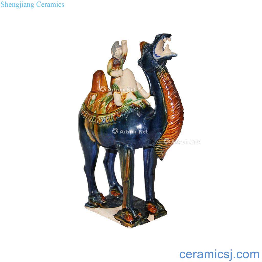 Tang sancai conference semifinals ride a camel figures