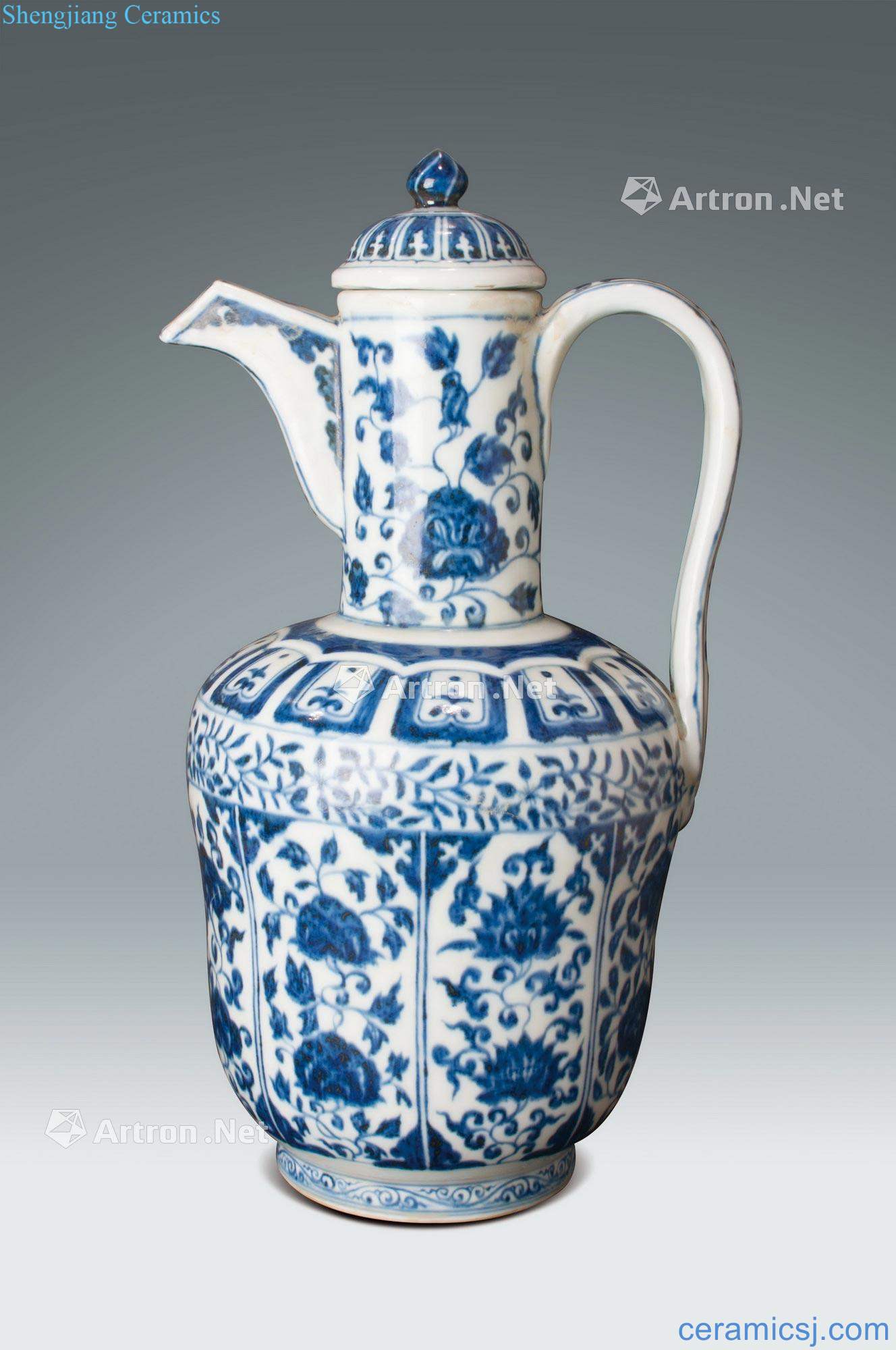Ming Blue and white flower tattoos ewer
