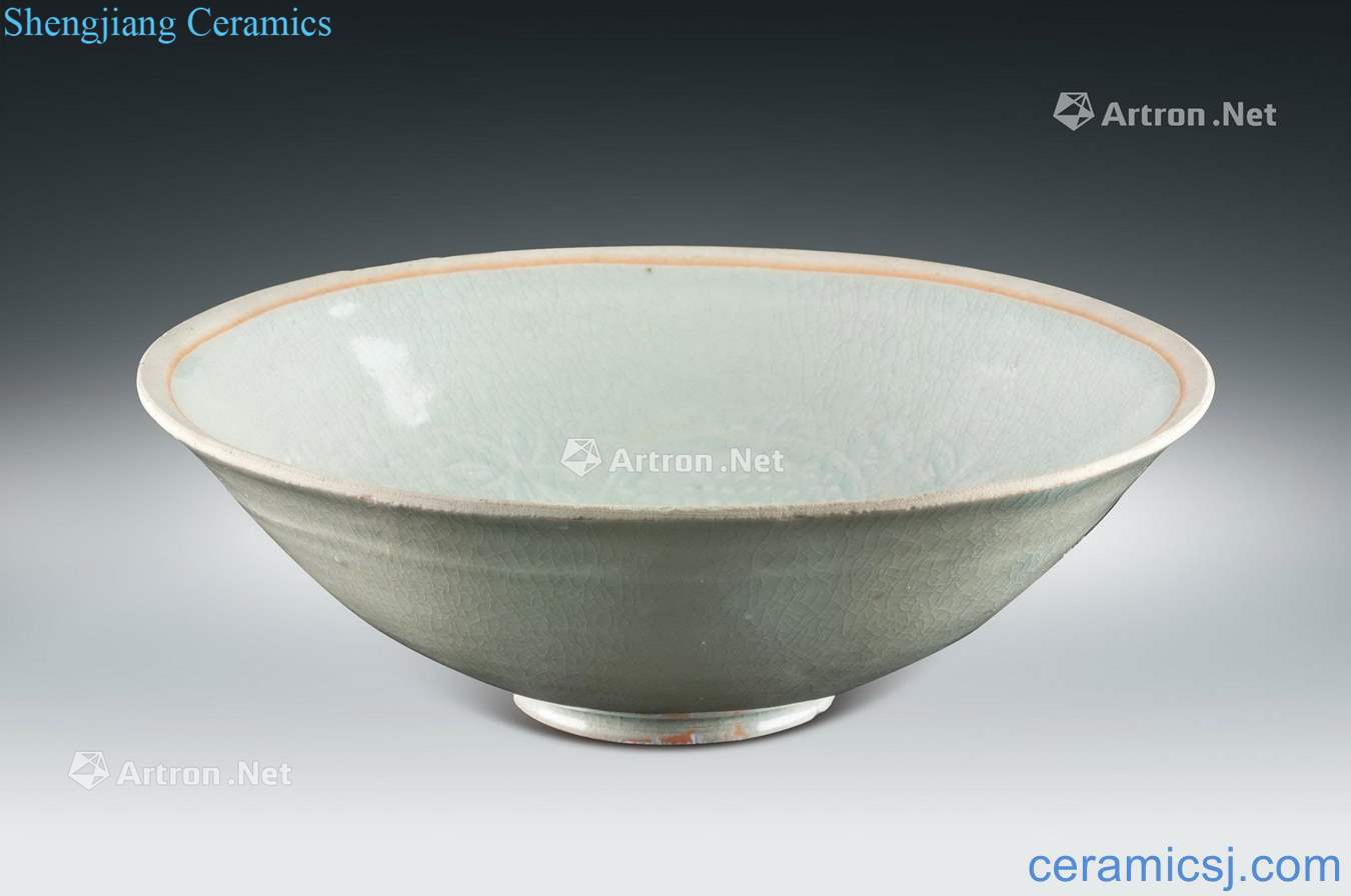 The song dynasty Green glaze printing bowl