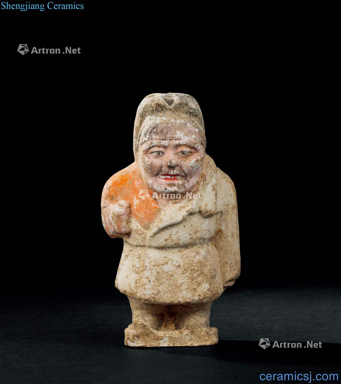The tang dynasty (618-907) painted pottery gnome figurines