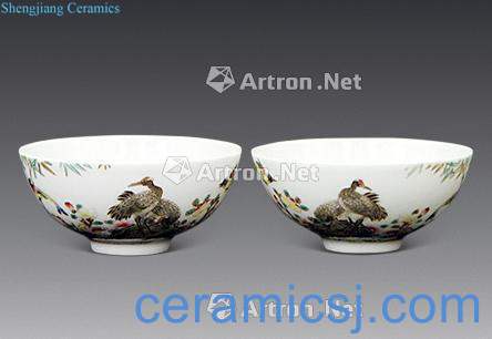 Qing yongzheng powder enamel poetry small bowl (a)