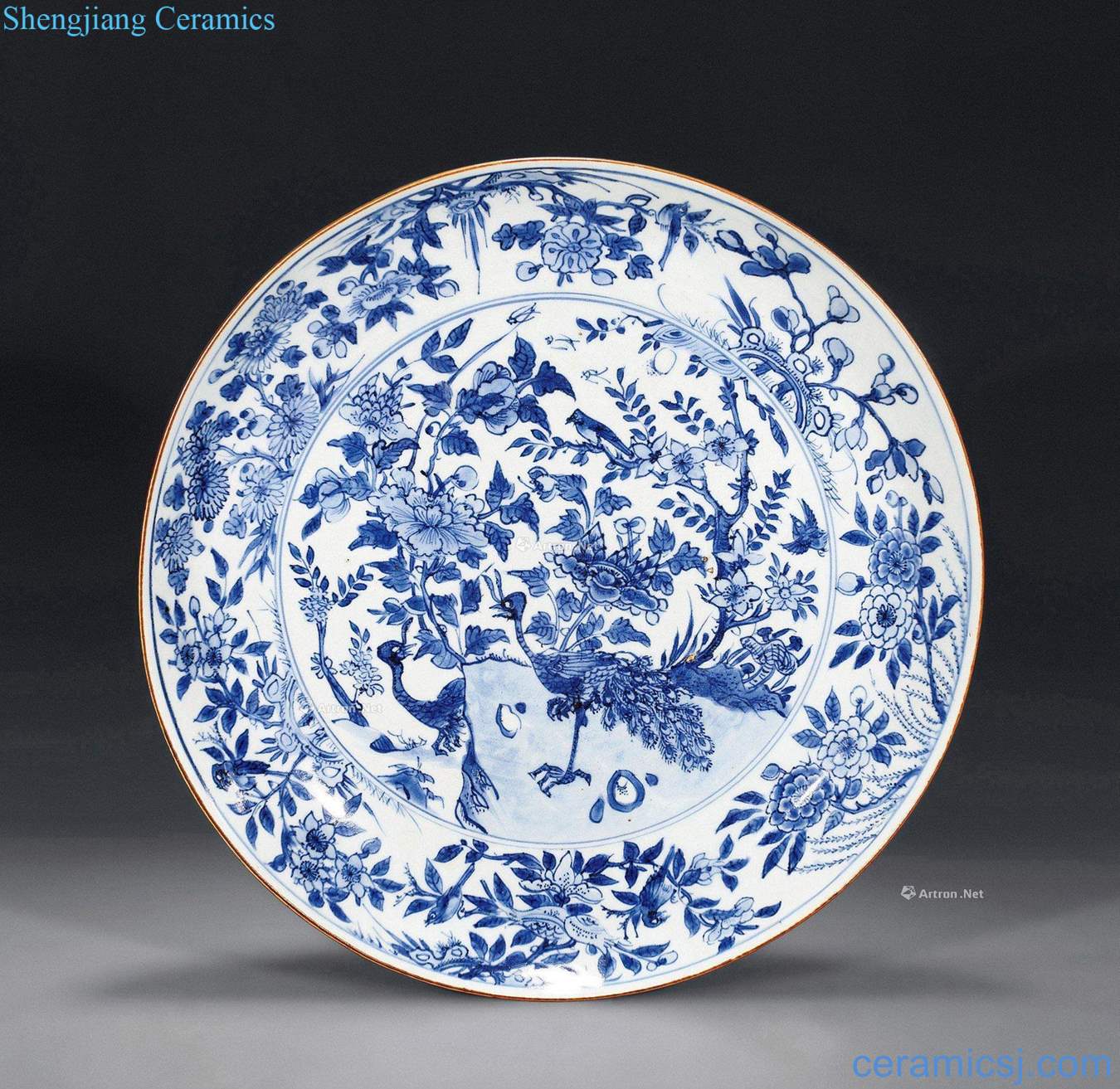 Ming Blue and white flower on the grain market