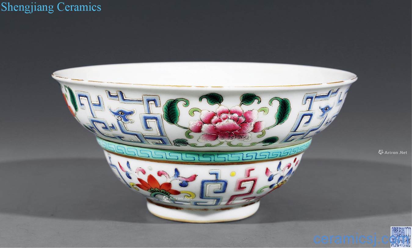 Clear light pastel flowers lines or bowl