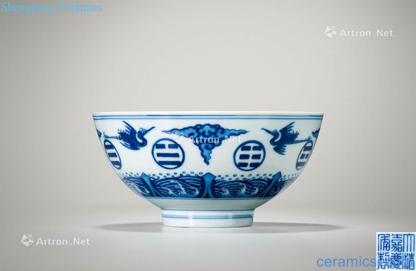 Qing jiaqing Blue and white gossip James t. c. na was published green-splashed bowls