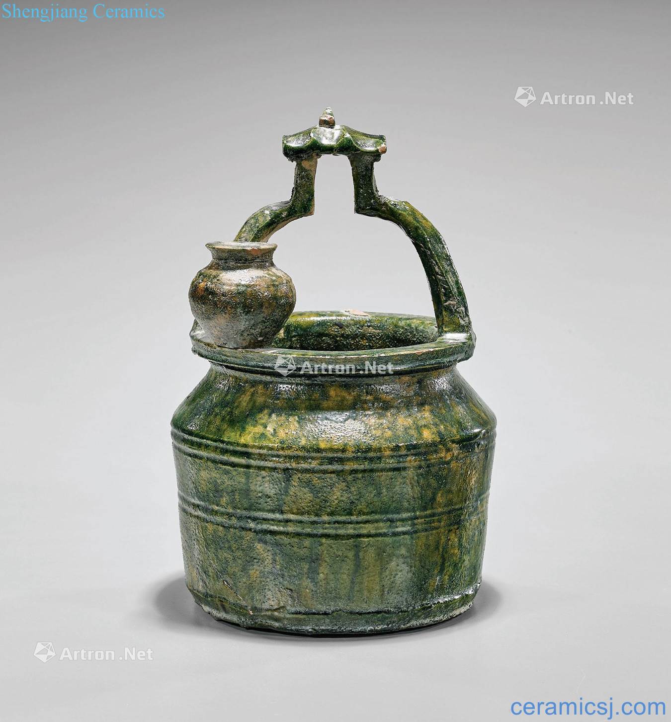 Han dynasty glazed pottery model well