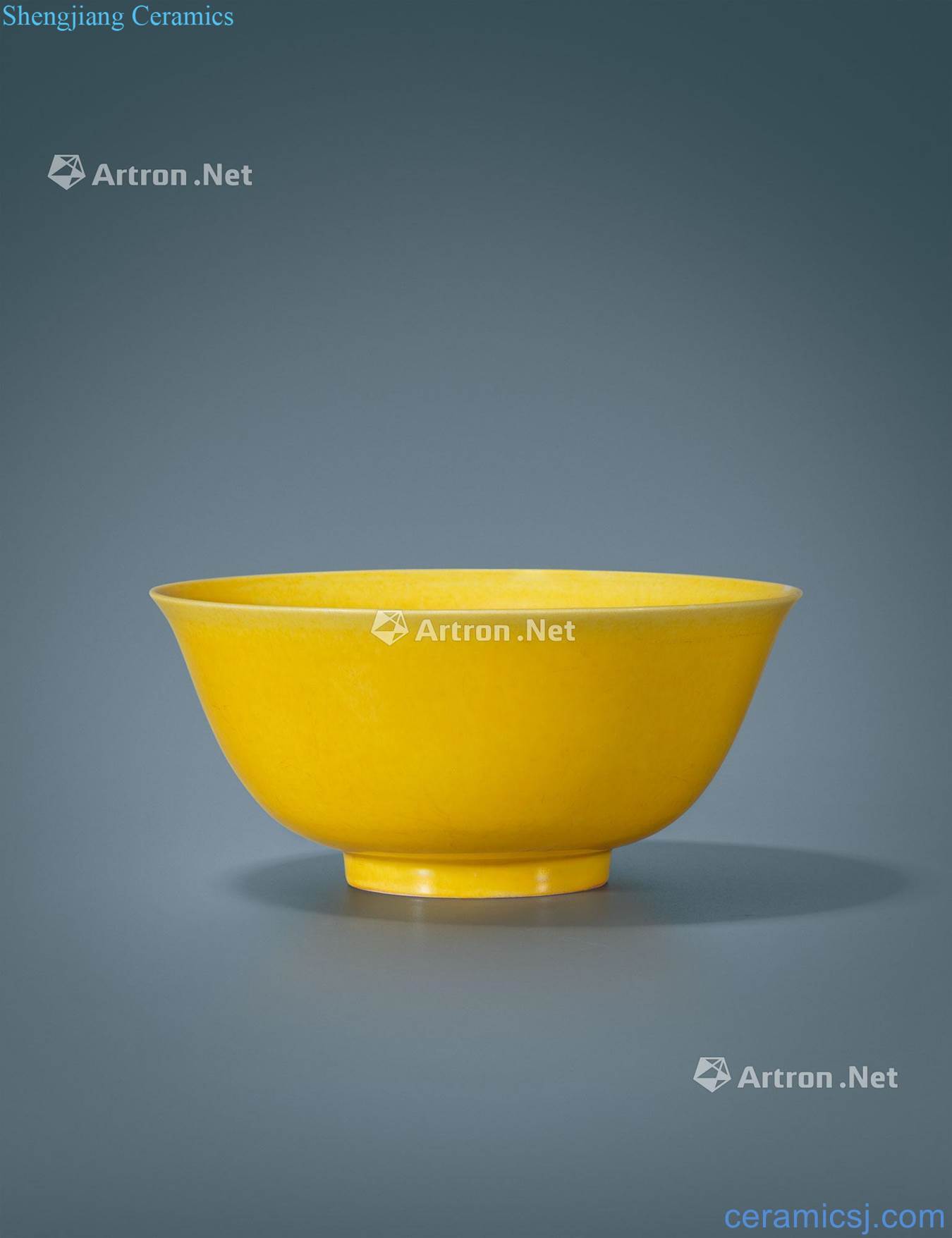 MingZhengDe jiao yellow glaze bowls