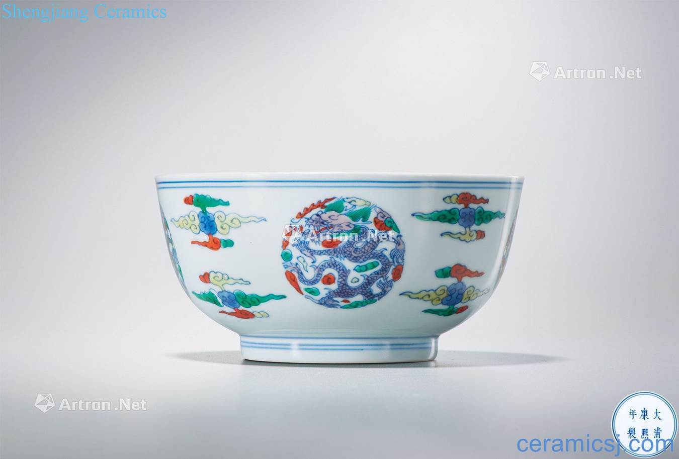 The qing emperor kangxi bucket CaiTuan dragon, bowl