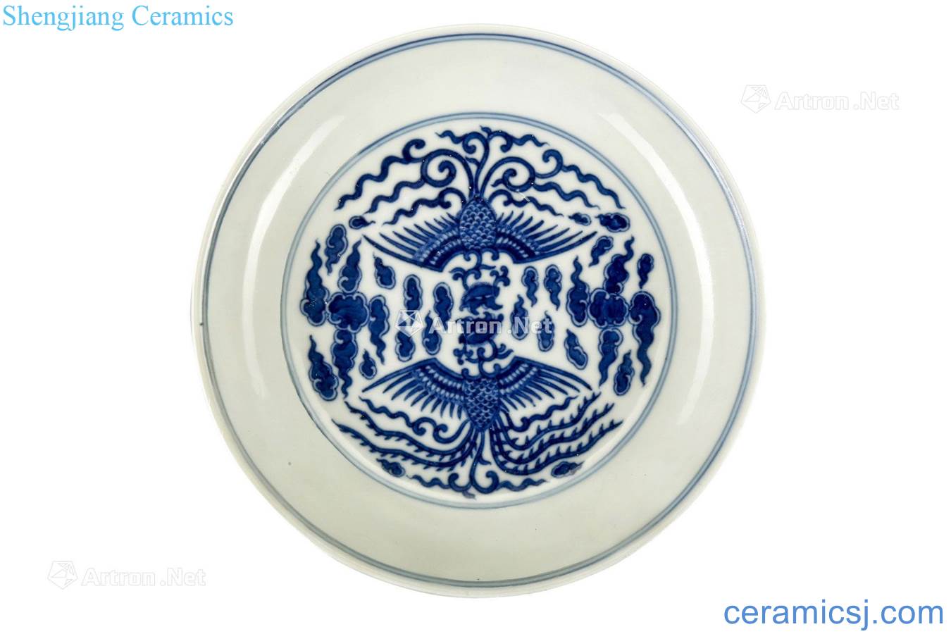Qing qianlong Blue and white grain disc