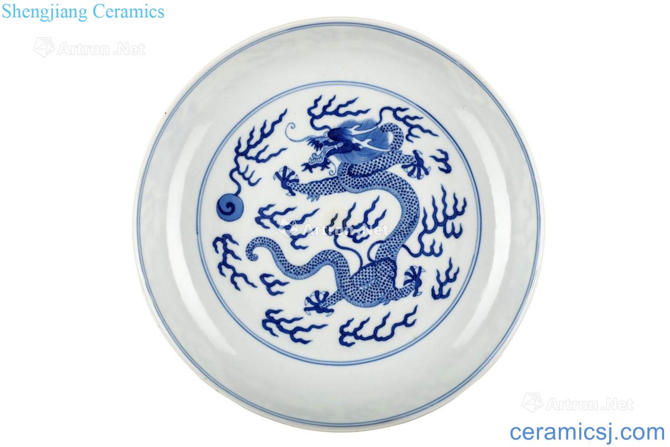 Qing daoguang Longpan green decorative pattern