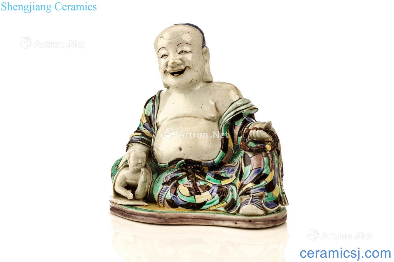 The qing emperor kangxi colourful figure of Buddha