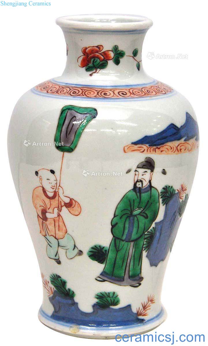 The qing emperor kangxi bottles of colorful characters