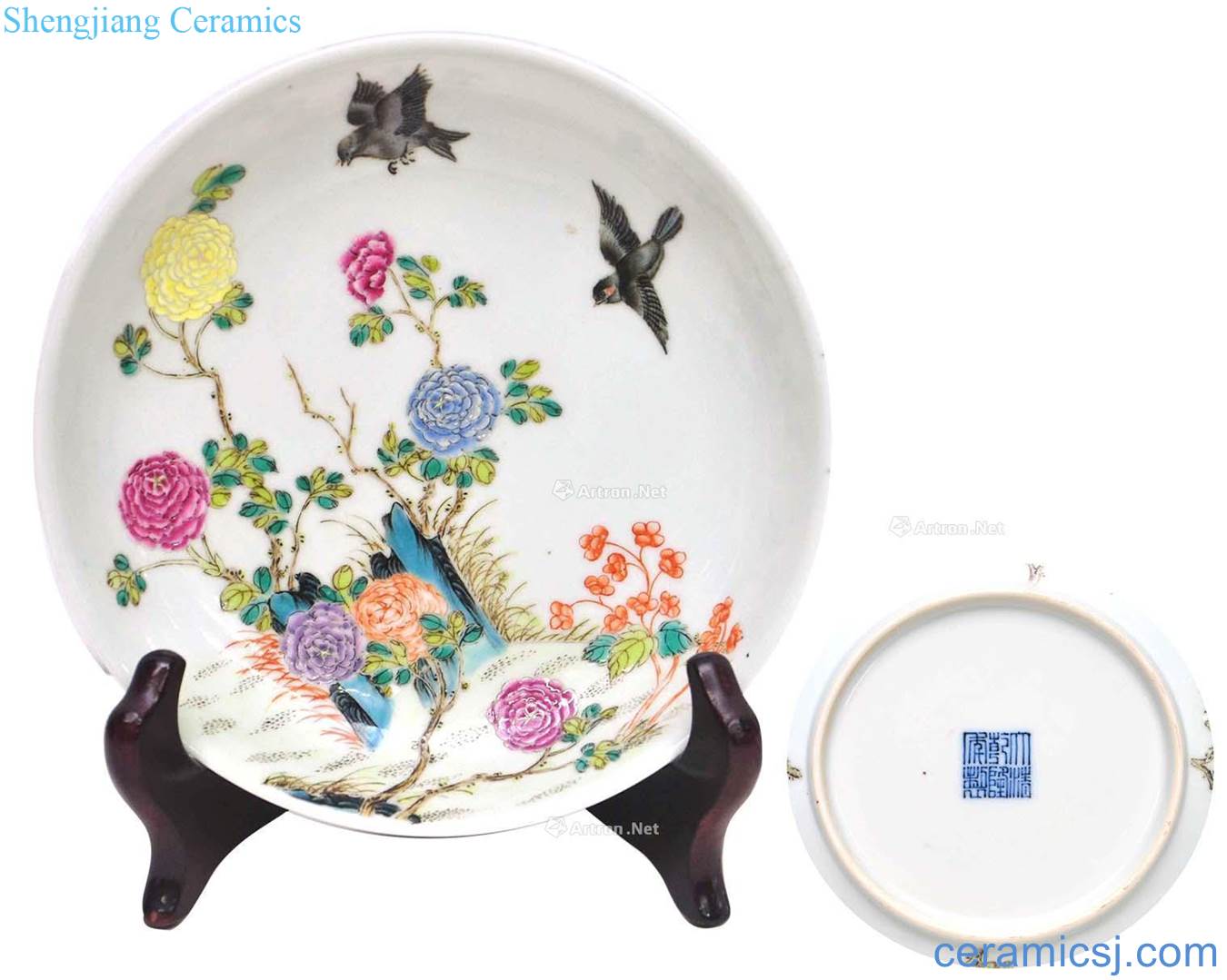 Qing powder enamel grain disc