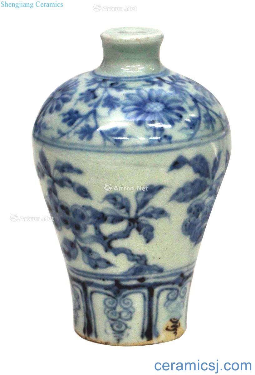Ming Blue and white xiaomei bottle