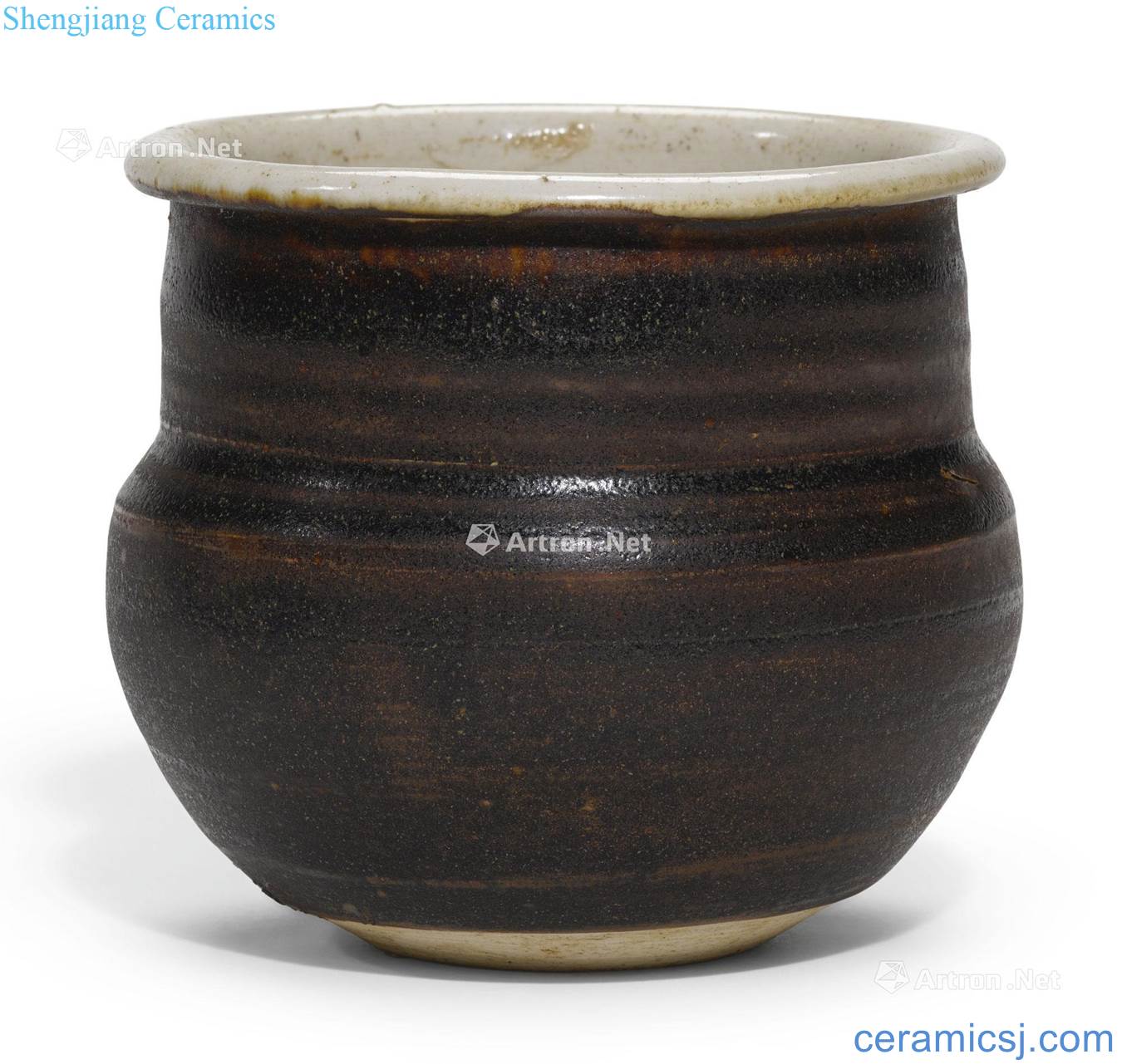 The song dynasty Jizhou kiln brown glaze canister