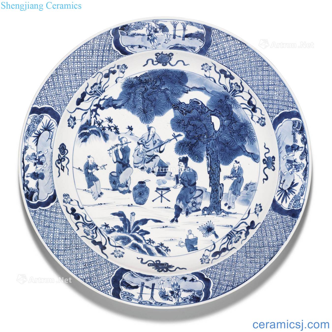 The qing emperor kangxi Blue and raise the chart, the market