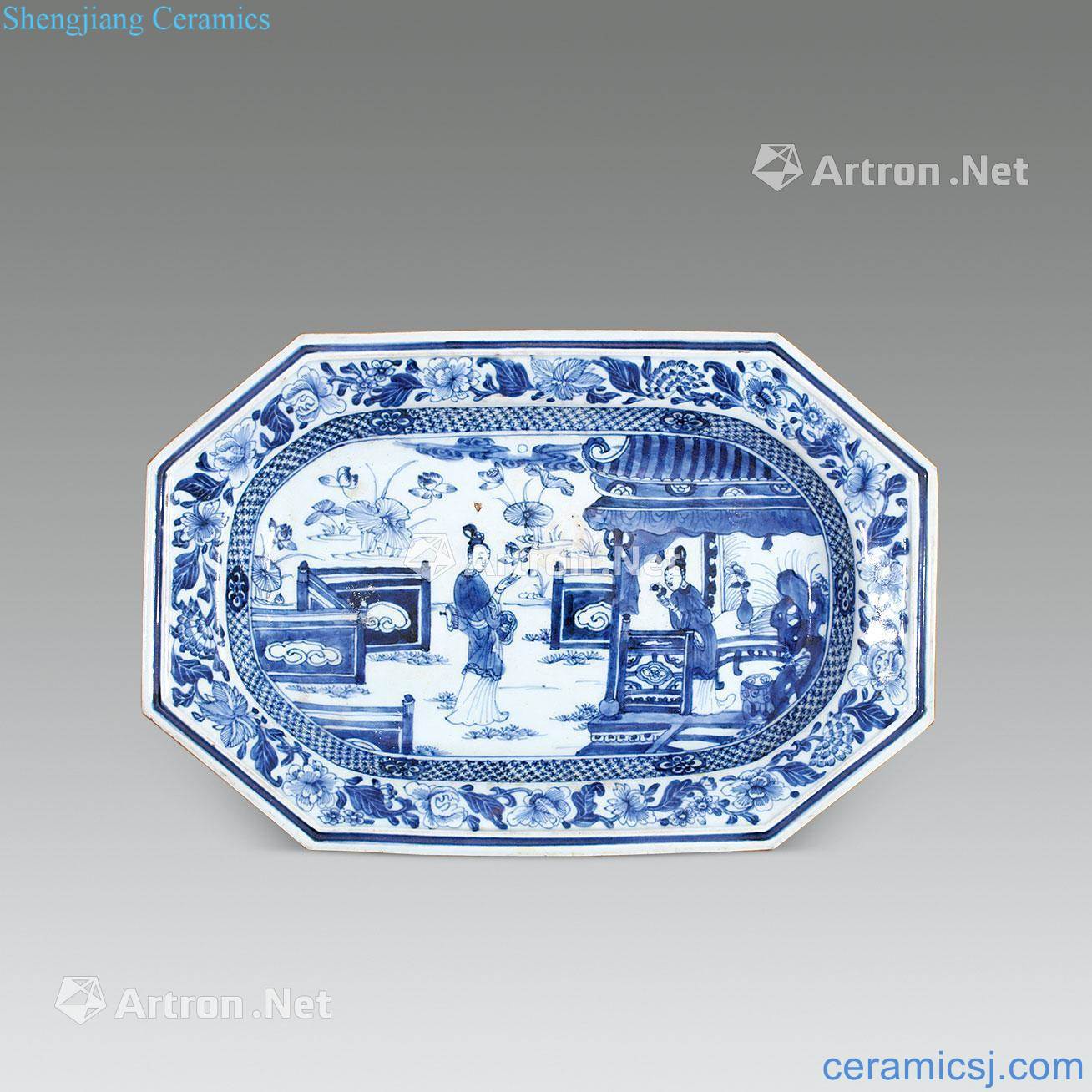 qing Blue and white traditional Chinese dish