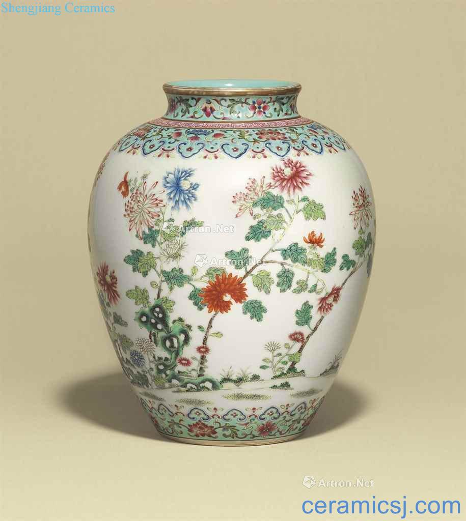 DAOGUANG SIX - CHARACTER SEAL MARK IN IRON - RED AND OF THE PERIOD (1821-1850), A FAMILLE ROSE JAR