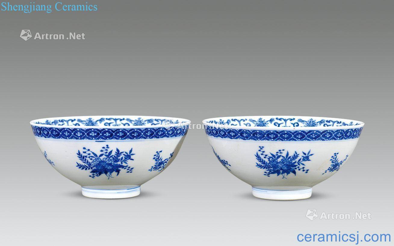 qing Blue and white flower bowl (a)
