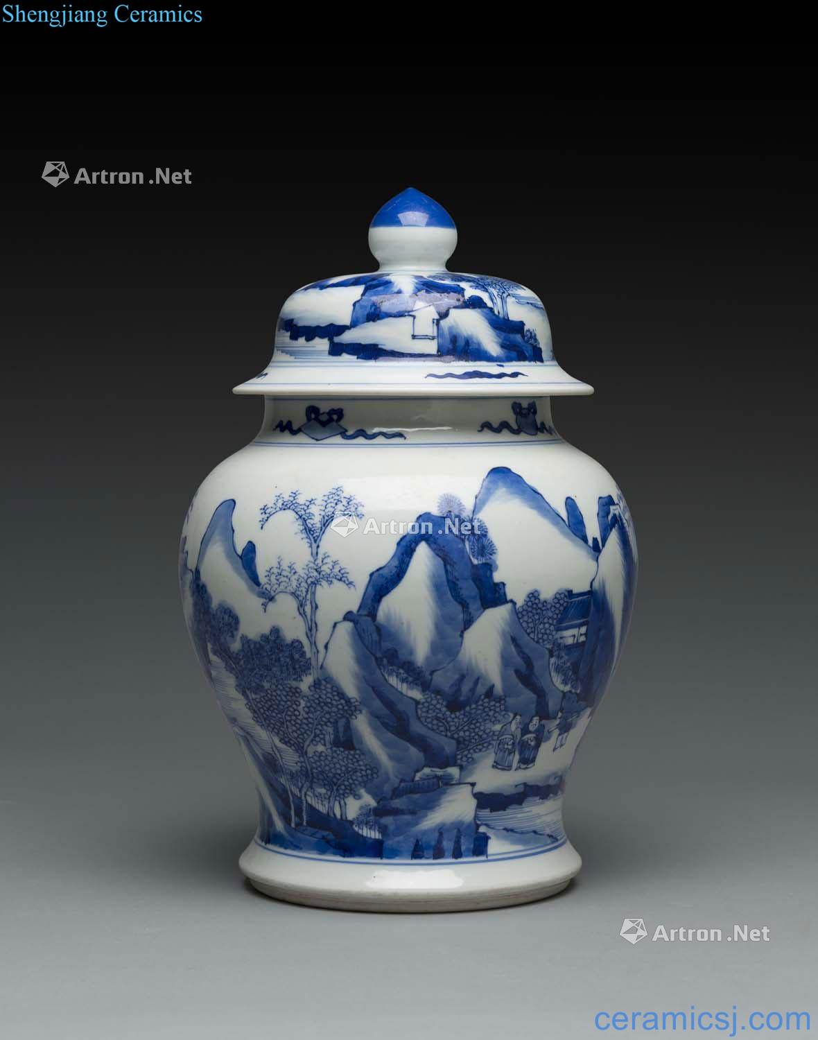 The qing emperor kangxi porcelain cover tank