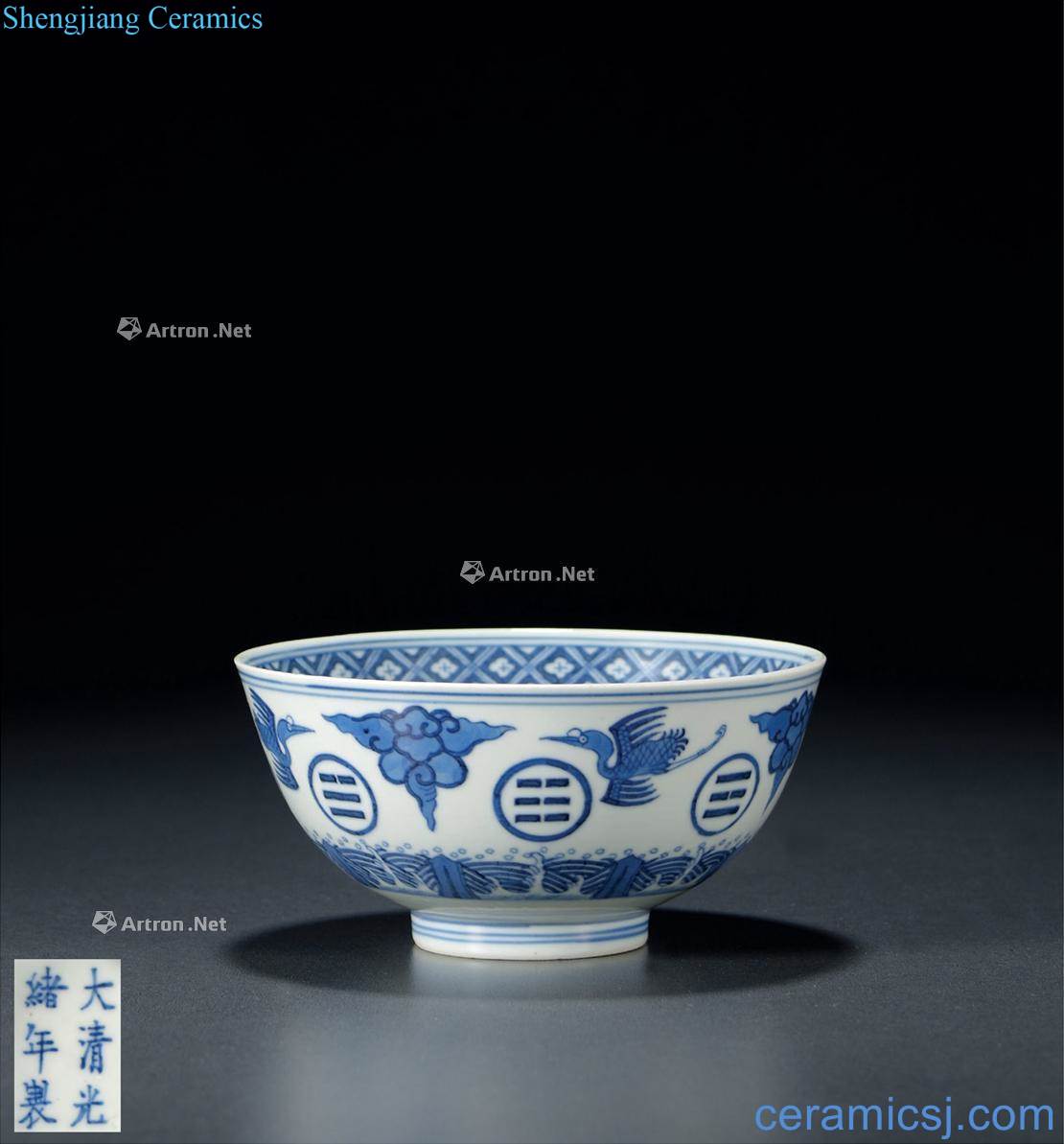 Qing qing guangxu years with blue and white James t. c. na was published green-splashed bowls