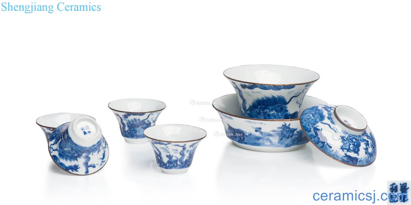 Chinese zodiac legends in late qing dynasty blue and white (6 sets)